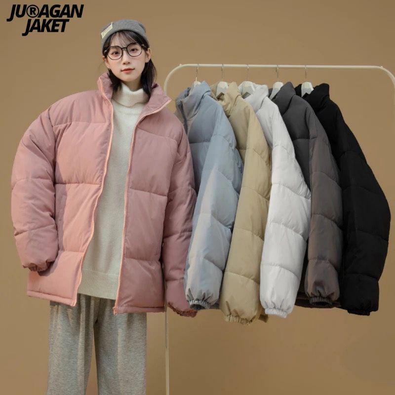 Jaket Musim Dingin Mantel Gelembung warna-warni Harajuku