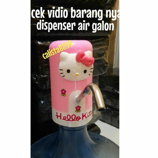 pompa galon kitty , dispenser galon kitty dan doraemon alat penyedot air galon kitty