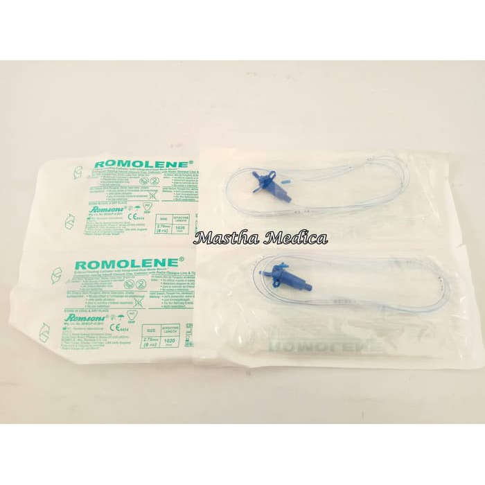 Selang Makan NGT Feeding Tube Romolene Dewasa Romsons 8 FR Satuan