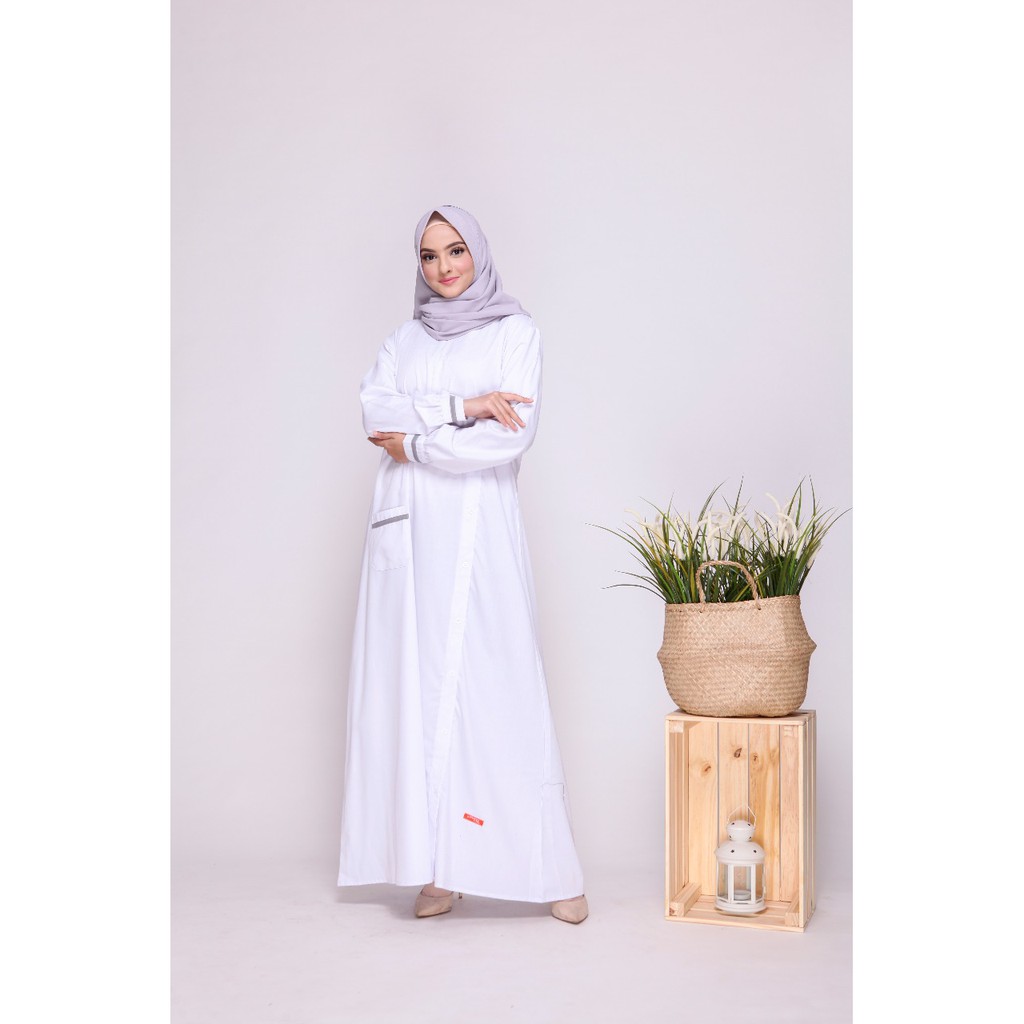 NIBRAS GAMIS KATUN TOYOBO NBC 01 PUTIH ORI