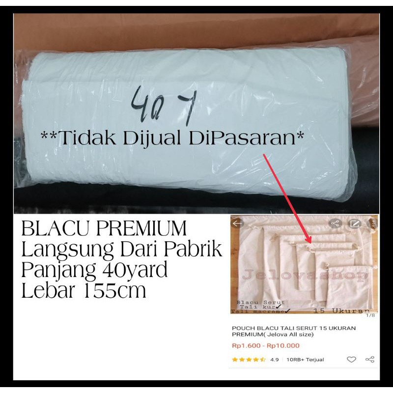 Kain Blacu  grade A/ kain blaco premium tebal