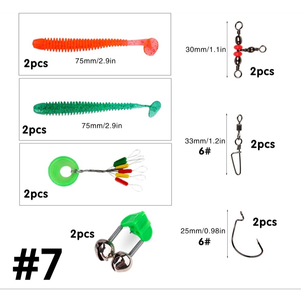 Set Umpan Pancing / Bentuk ikan kecil Umpan Mancing Umpan Pancing Umpan Pancing Buatan Alat Pancing Kail Pancing relix nusantara Umpan Ikan Clouser Minnow Alat