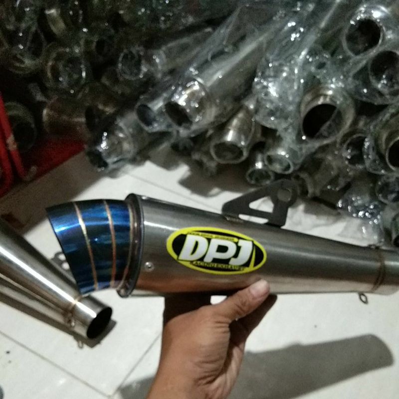 slincer knalpot DPJ corong blu sarteng