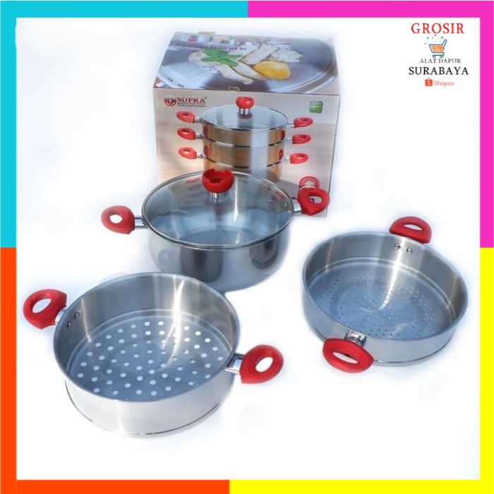 Super steamer SUPRA 32- 3 susun/ supra stainless 32cm