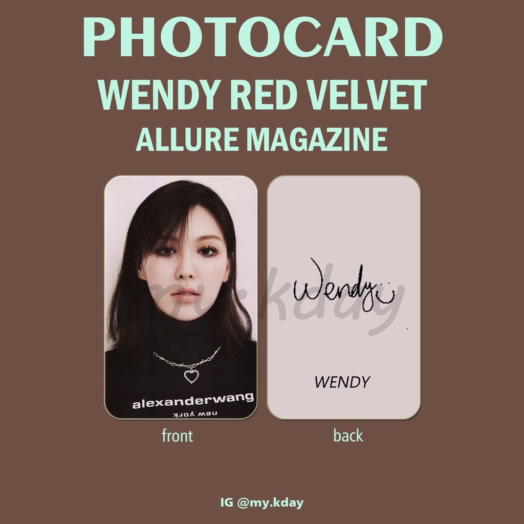 PC-0822, Unofficial Photocard Wendy Red Velvet Allure Magazine 2 sisi