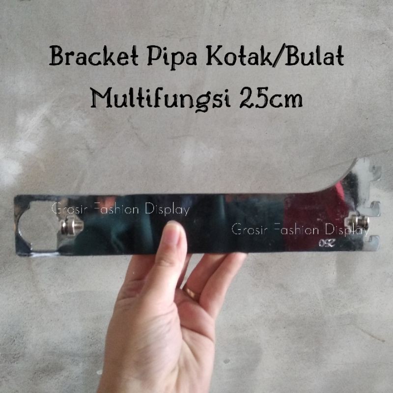 Breket Briket Multifungsi Dudukan pipa kotak pipa bulat bracket Penyangga Pipa Kotak Bulat-(BH)