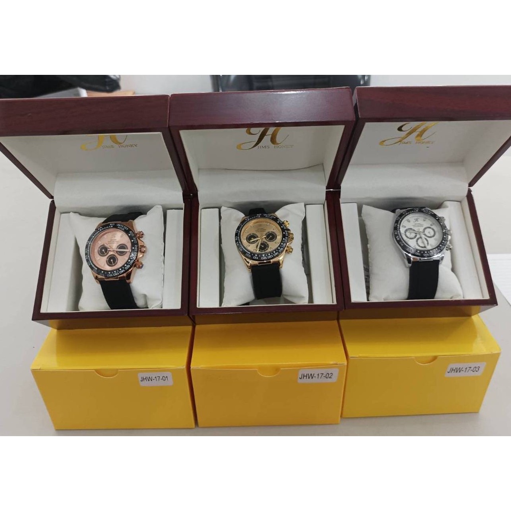 Jims Honey - JHW 17 Jam Tangan Pria  FREE Box Kayu Exclusive