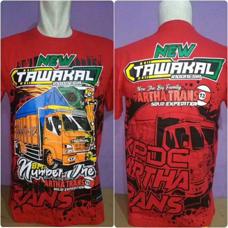Kaos Driver Truck Kata Kata Tawakal Indonesia