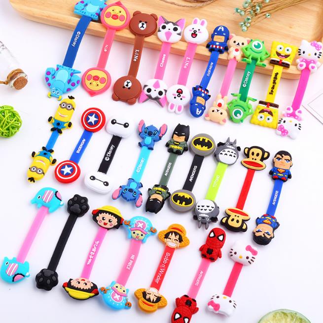 Penjepit Kabel Cord Holder Klip Ikat Cable Tie Pengikat Serbaguna Penggulung Karakter Kartun Lucu Anak Kabel Data Charger Headset Android iPhone Samsung