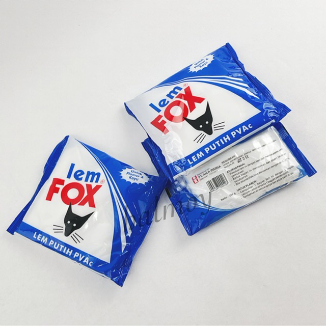 

LEM PUTIH PVAC FOX REFILL 350 GR ( PACK WARNA BIRU )