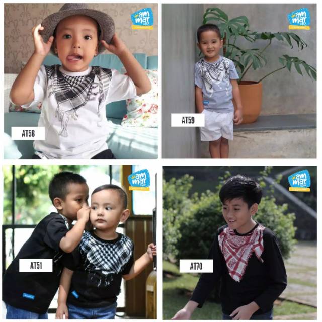  NEW  ARRIVAL  BAJU  KAOS ANAK  LENGAN PENDEK MUSLIM SORBAN 