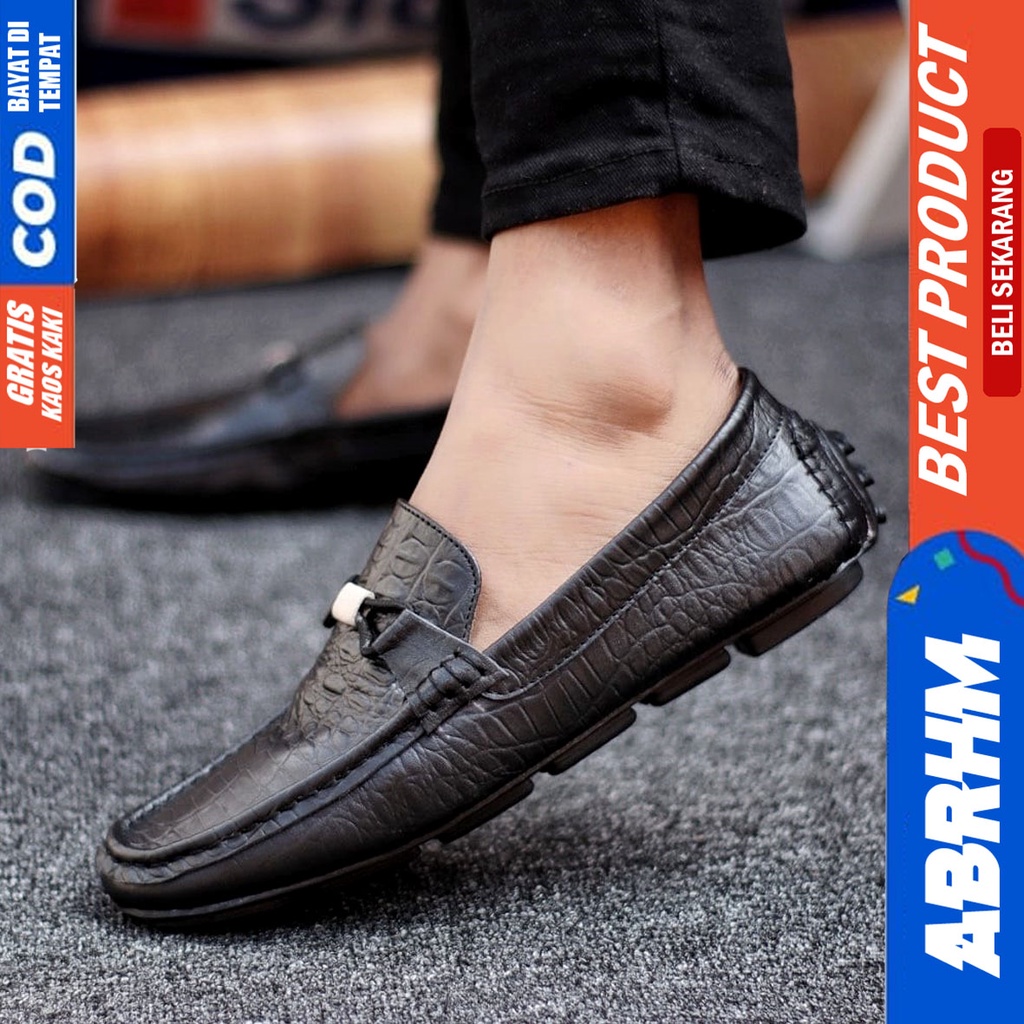 Abrhm Paris - Sepatu Formal Pria Pantofel Kulit Asli