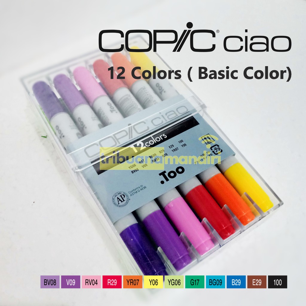 

Copic Ciao Marker Set 12 Basic Color Set
