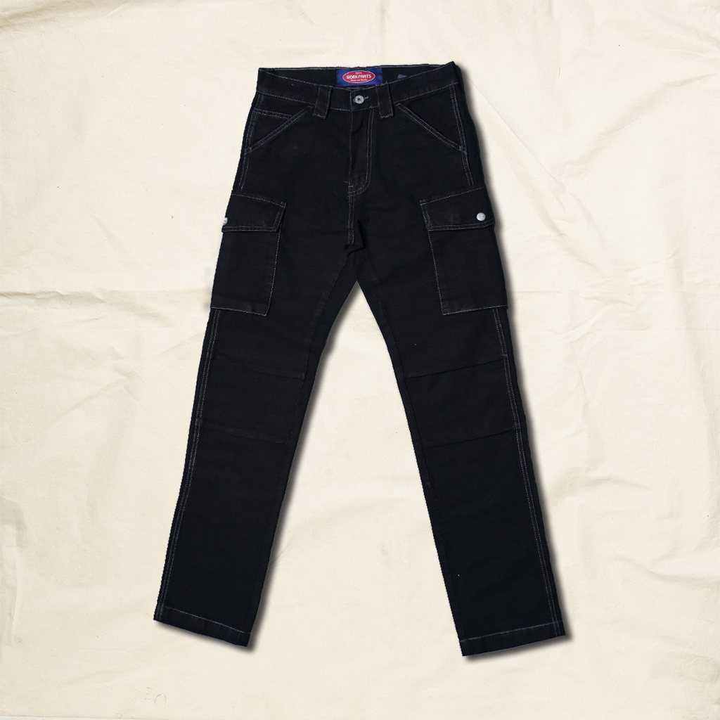 Jimmy and Martin - Slub Cargo Pants Dyed Grey - P065-3