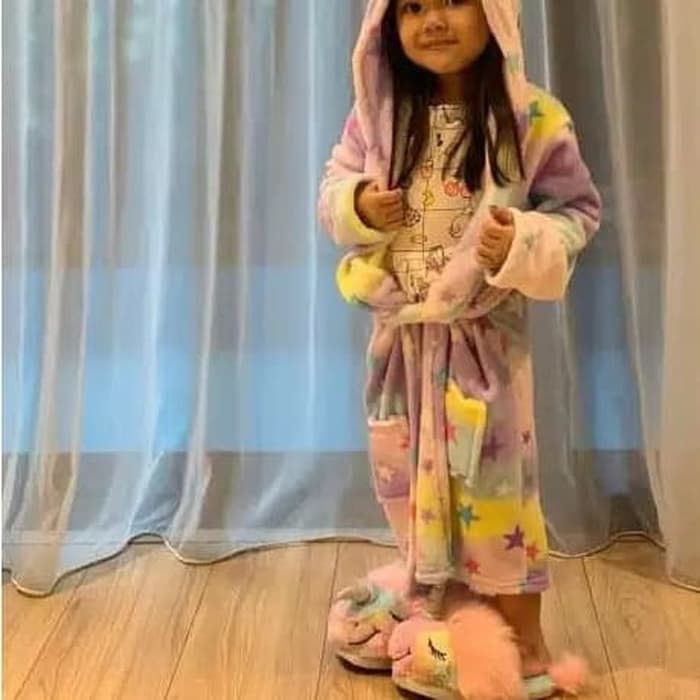 UNICORN Slippers Sandal Kamar Boneka Ori Plush Doll Impor - Dewasa L