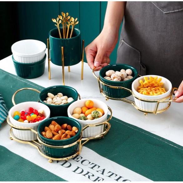 mangkuk saji piring saji tempat penyimpanan wadah makanan keramik