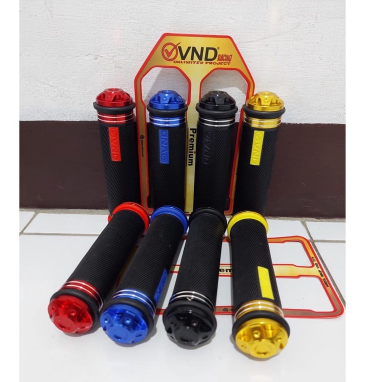 (VND)handgrip vnd bulu plus jalu handgrip vnd premium asli/grip bulu vnd asli plus jalu universal bisa untuk semua jenis motor