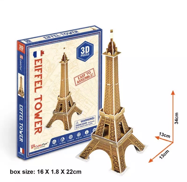 CubicFun 3D Puzzle Eiffel Tower Paris France