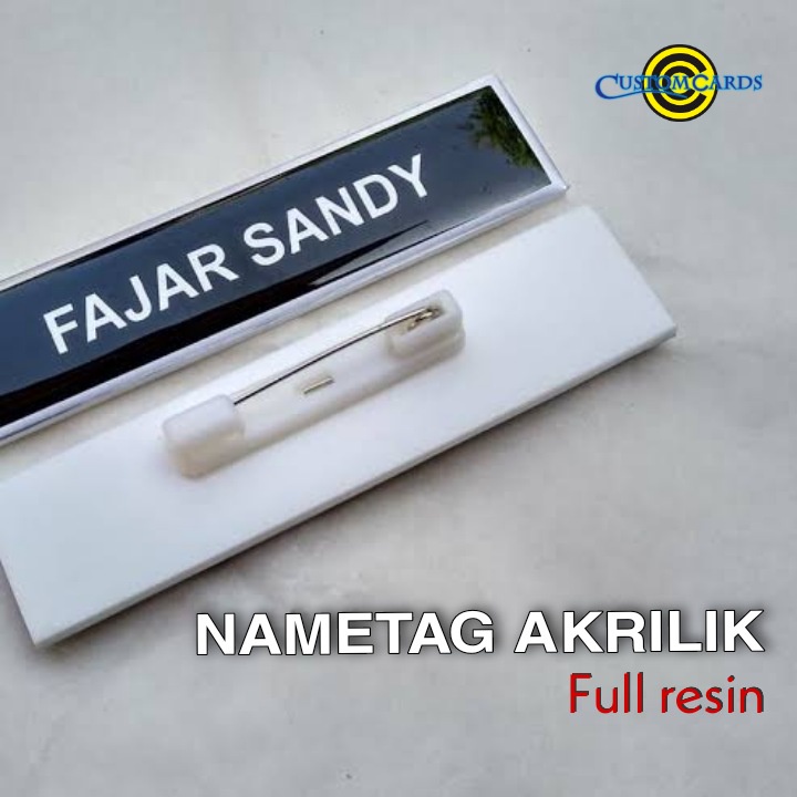 

Name tag akrilik full resin