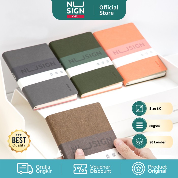 

[RESTOCK] Deli Nusign Notebook / Notebook 48k 96 Lembar Kertas 80gsm NS263