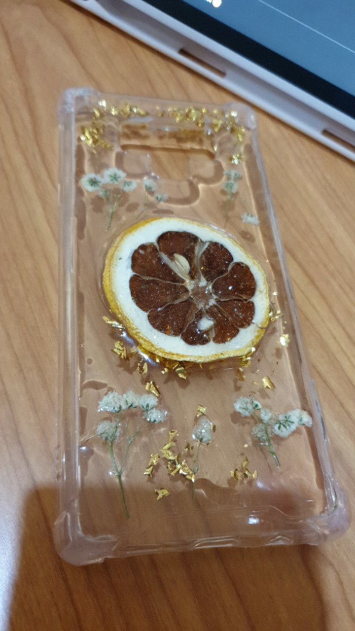 Custom Case Resin Dried Flower Lemon Stiker