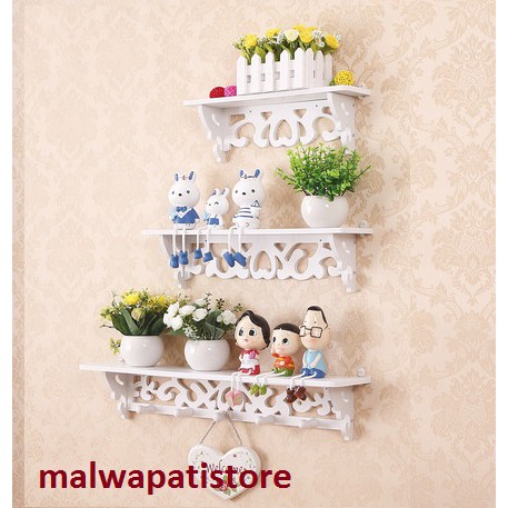 Hiasan Dinding wall decor Gantung Shabby chic islami Susun 3 Doa Masuk toilet kamar mandi motif kayu