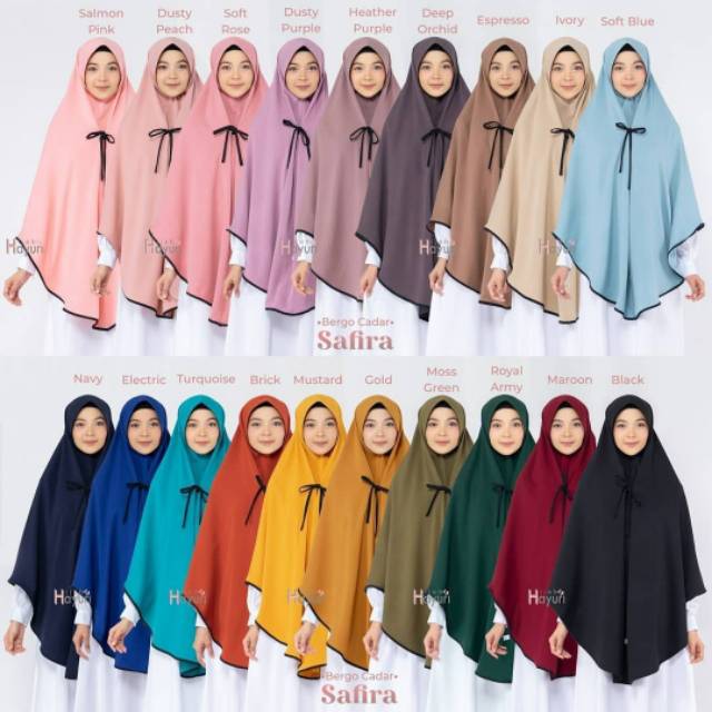 HIJAB HAYURI BERGO CADAR SAFIRA ARABIAN