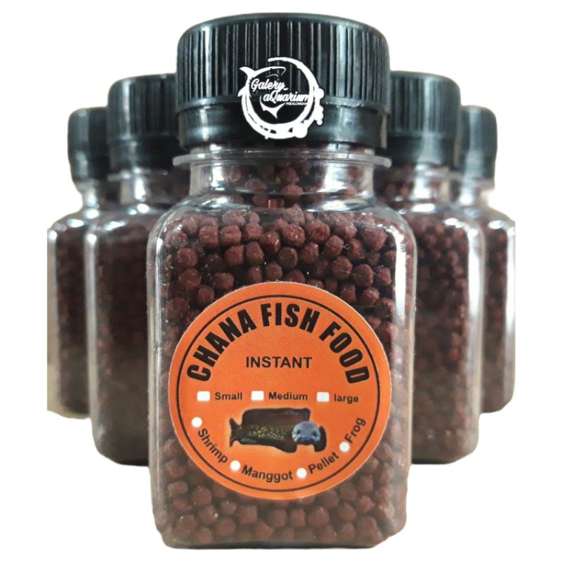 Pelet Premium Blue Red Yellow Maxi Pakan Chana / Pelet Chana Fish Food / Pelet Chana Biru Merah Kuni