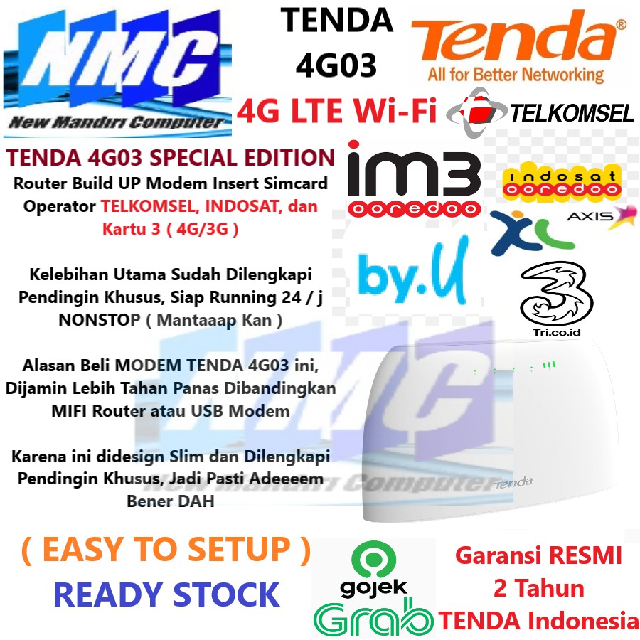 TENDA 4G03 4G-03 Modem 4G LTE WI-FI / PENGGANTI 4G680 MIRIP MR6400 / MR100