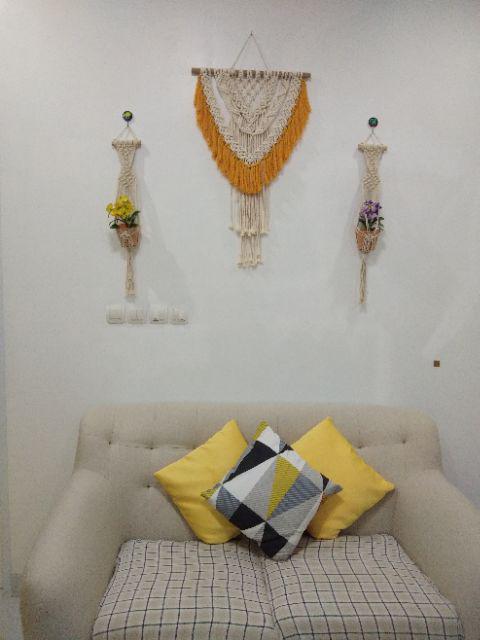Macrame / Plants Hunger /wall Hinging /gantungan Pot / Wall Decor /hiasan Dinding