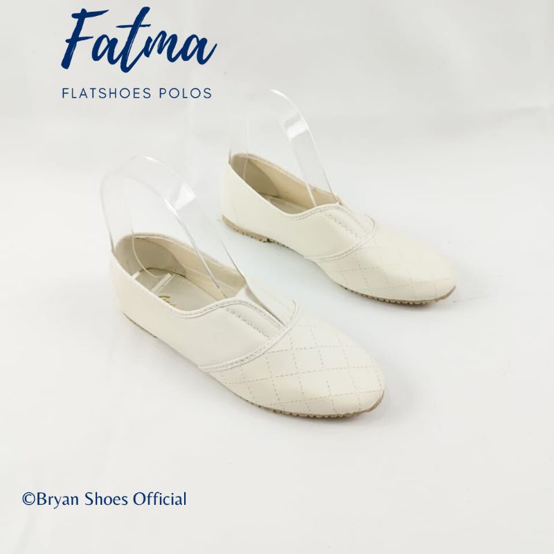 Bryan Sepatu Haji Umroh Flatshoes Putih Karet Ibu Sepatu Flat Nyaman Lembut Bigsize Oversize 37-43