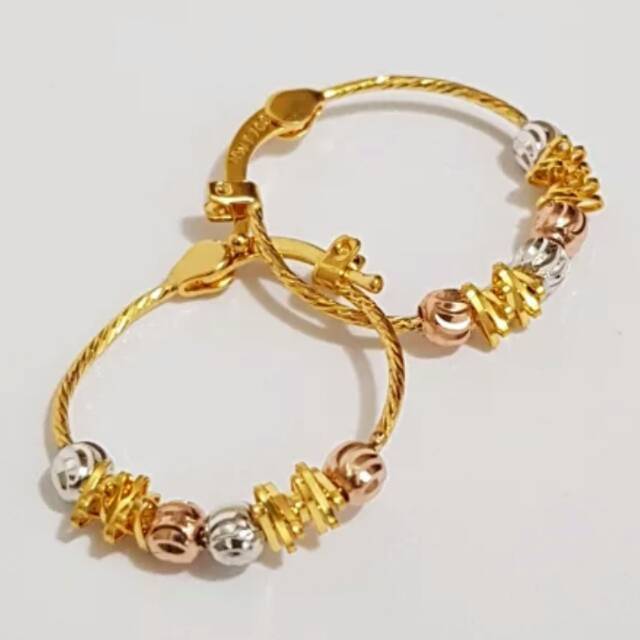 Anting emas asli model baru