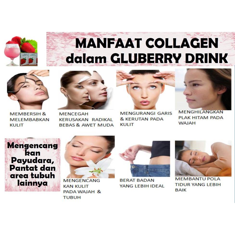 MINUMAN COLLAGEN KESEHATAN KECANTIKAN GLUBERRY HALAL ORIGINAL PANSAKA