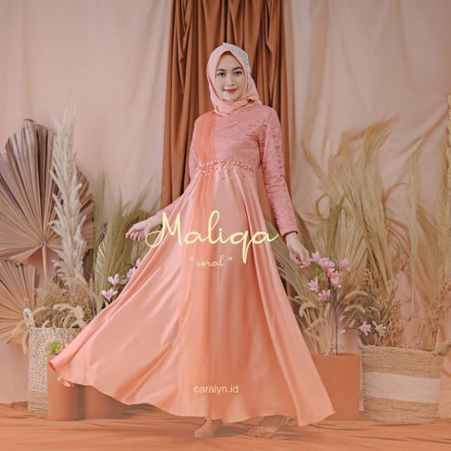 DRESS BRUKAT MURAH DRESS PESTA DRESS GAMIS KONDANGAN MALIQA