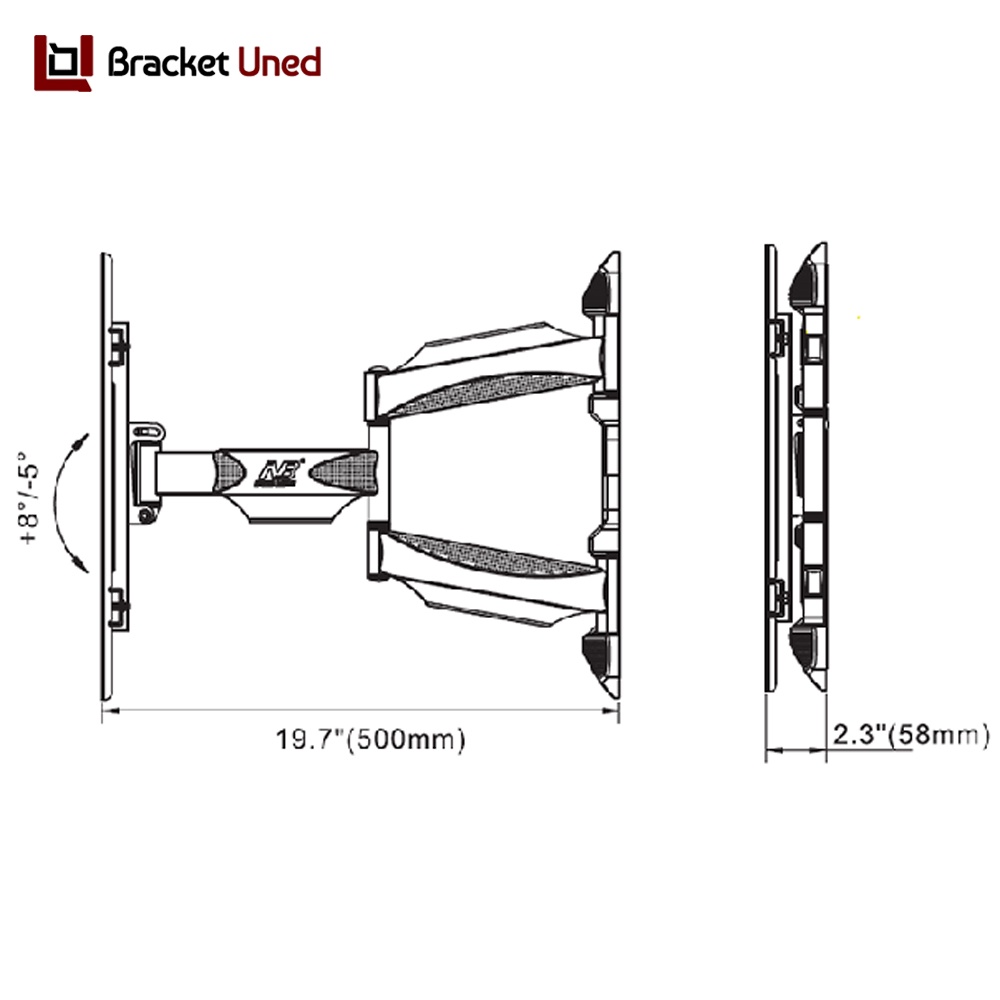 Bracket Breket Braket TV LED LCD 40 43 49 50 55 60 65 70 inch, Bracket TV Swivel North Bayou P6 Ukuran Besar Large Wall Mount for LED LCD Plasma Flat Screen Panel