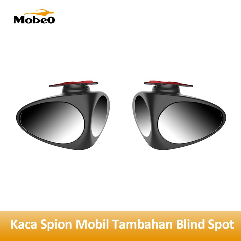 

Mobeo Kaca Spion Mobil Tambahan Blind Spot 360°, Wide Angle and Big Vision - Hitam