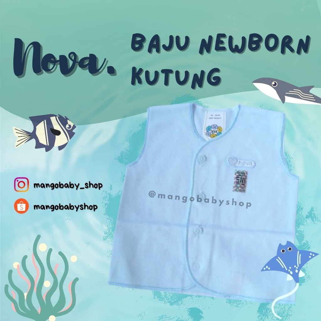 NOVA | baby 4 pcs baju singlet kutung bayi newborn polos warna