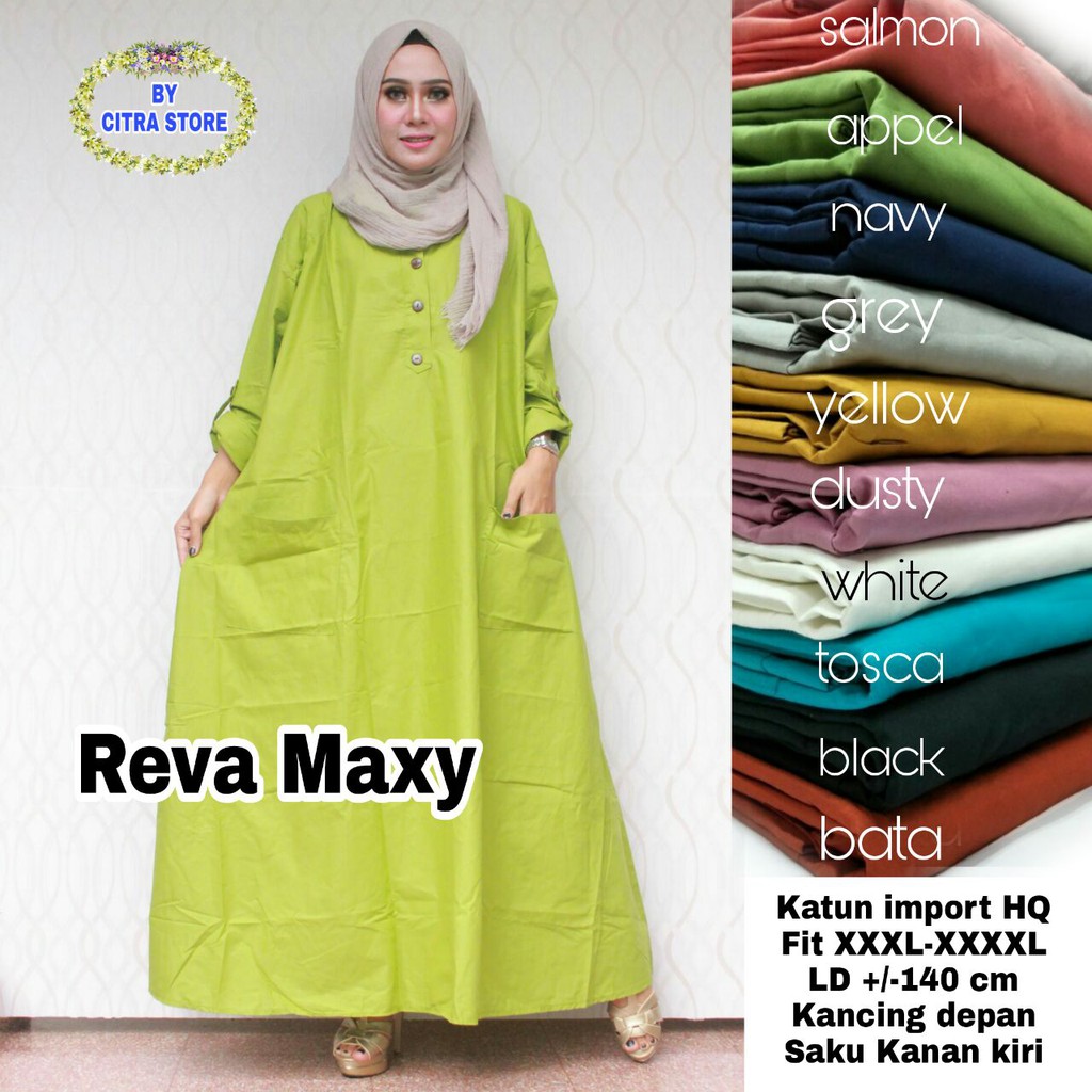 DRESS MAXI KATUN JUMBO LD 140 CM / REVA MAXI