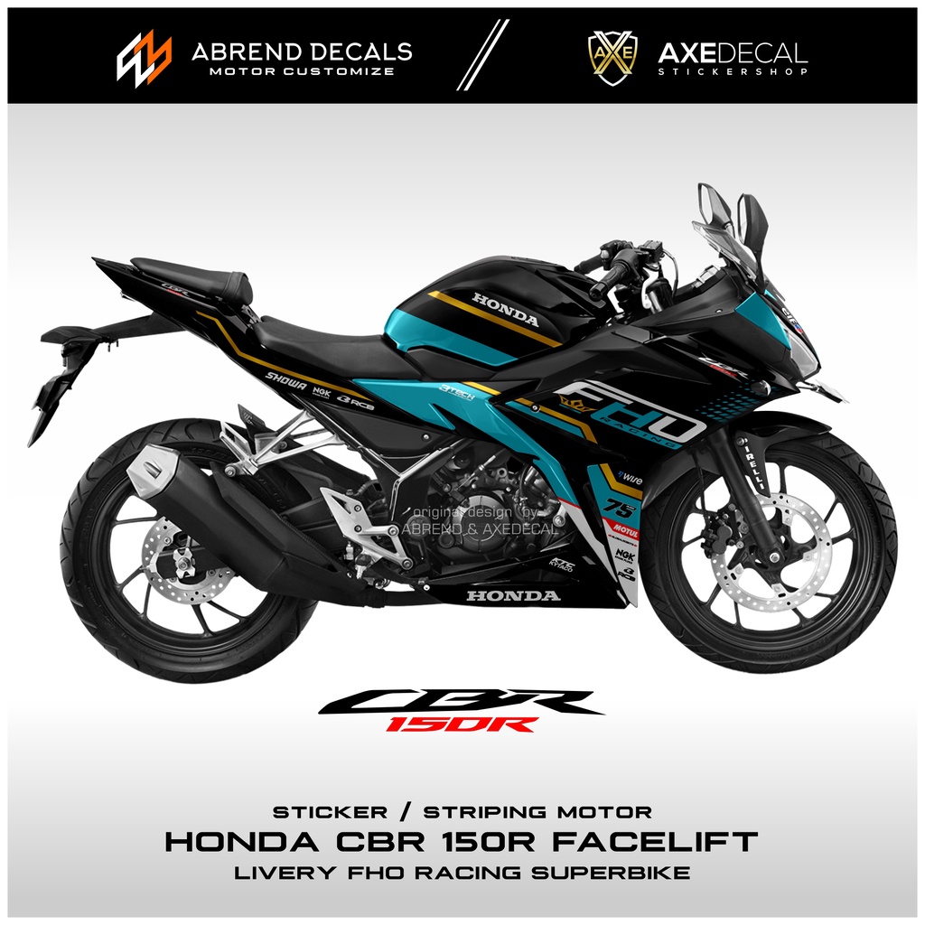 Striping CBR 150 R Facelift Livery FHO Racing / Stiker Motor Honda CBR 150R Design Custom / Stock De