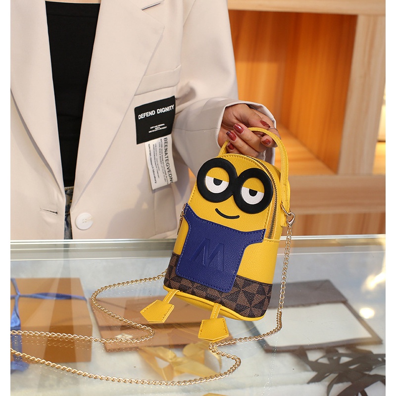 【COD】Tas wanita bagcharm selempang minion / sling bag papoy / shoulderbag sling bag