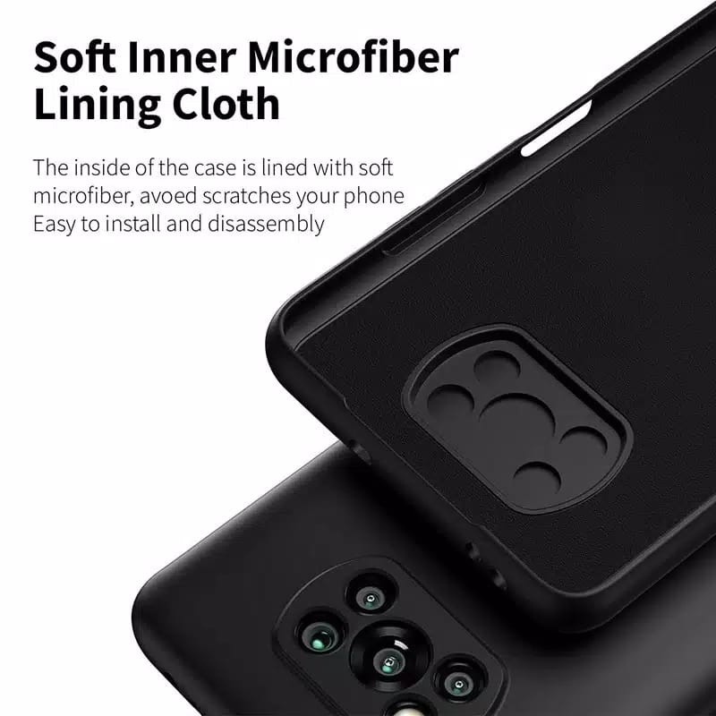 Xiaomi Poco X3/X3 NFC / Poco M3 Soft Case Slim Premium Silikon Black Matte Protection 2-IN-1 Garskin