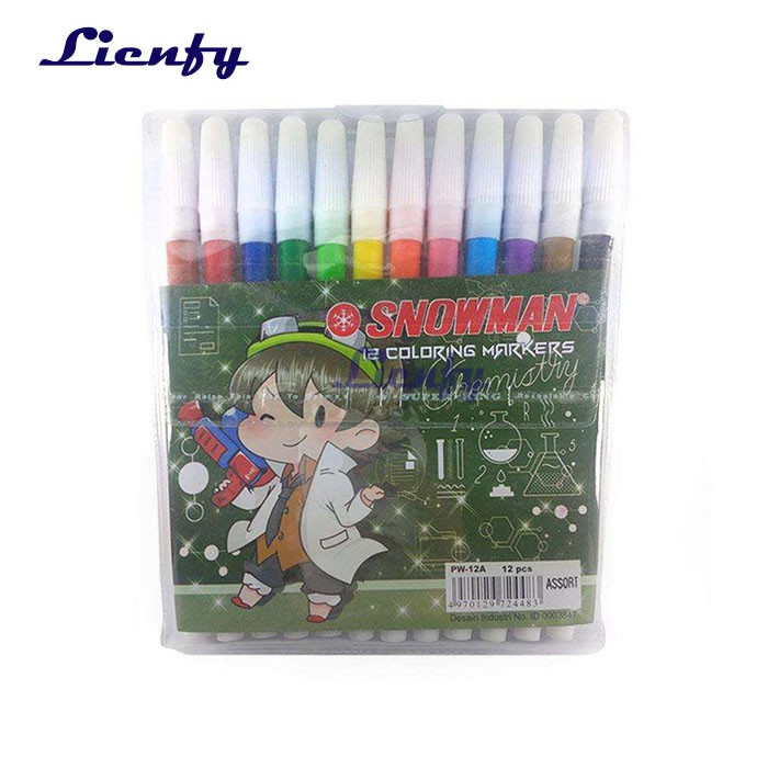 

Spidol Warna Snowman Marker [12 pcs] / Alat Tulis Color Gambar Menggambar