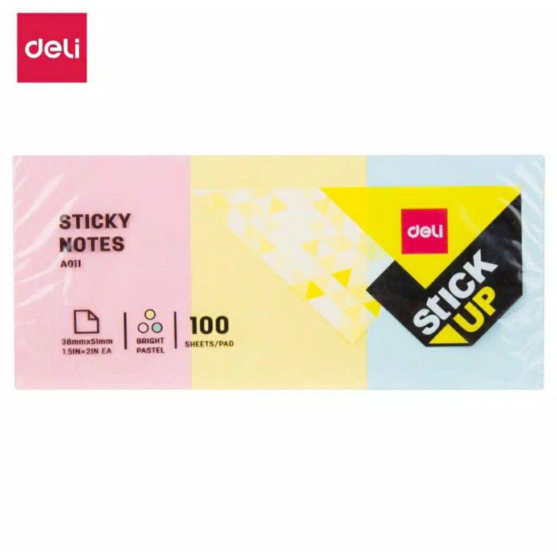

Deli Memo tempel - Sticky Notes 38X51mm 100 sheet perekat kuat dan tahan lama EA01103