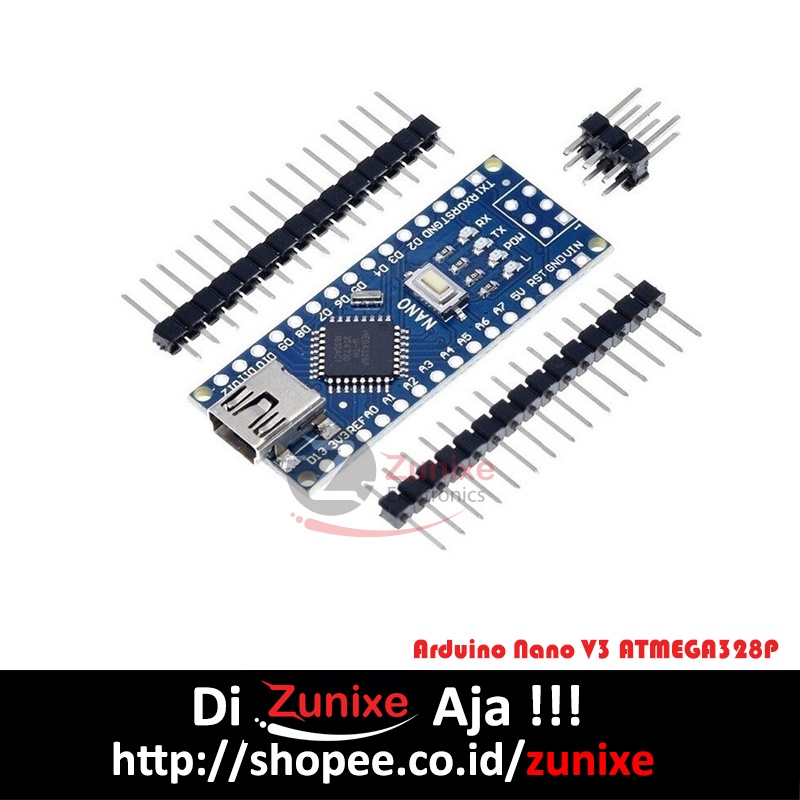 NANO V3 ATMEGA328P-PU 5V NANO ATMEGA328 TANPA KABEL DATA MINI USB COMPATIBLE