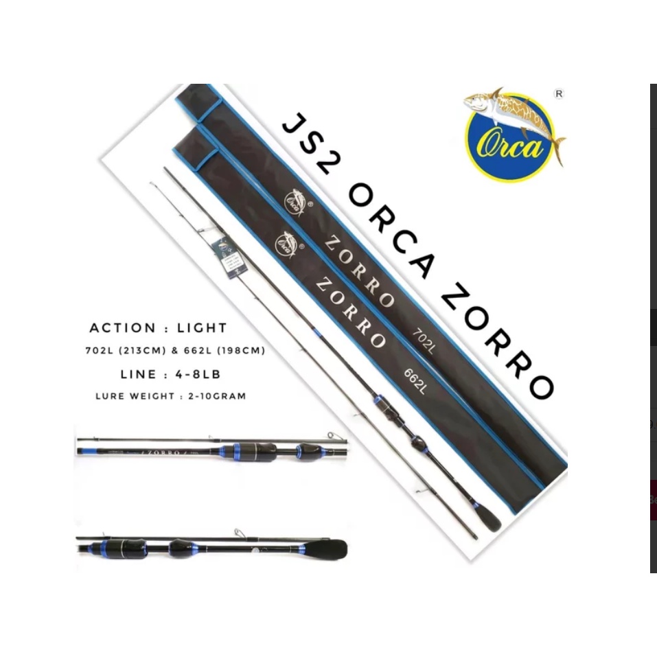 Joran Casting dan Spinning Orca Zorro 565L. 602L 662L. 702L