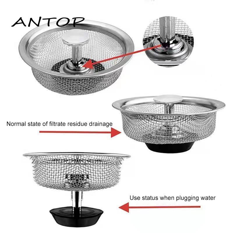 Plug Filter Air Bahan Stainless Steel Untuk Wastafel Dapur