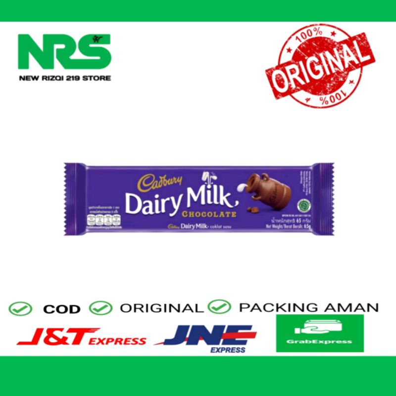 

Cadbury Dairy Milk Chocolate 65g - Coklat Susu