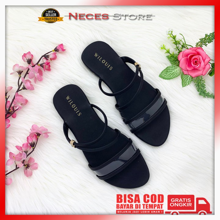 Sendal Cantik Sandal Pesta Wanita Remaja Perempuan Dewasa Casual Santai Cewek Kekinian Empuk 2021