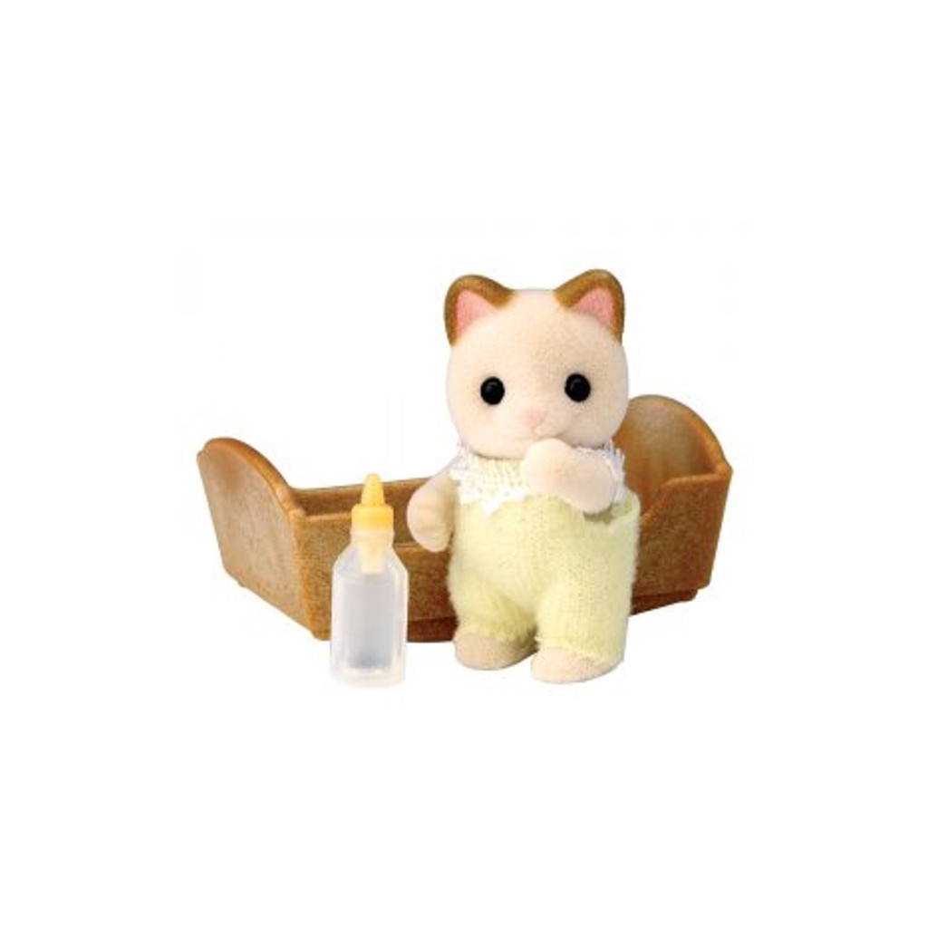SYLVANIAN FAMILIES ORIGINAL FLAIR - CREAM CAT BABY (RARE)