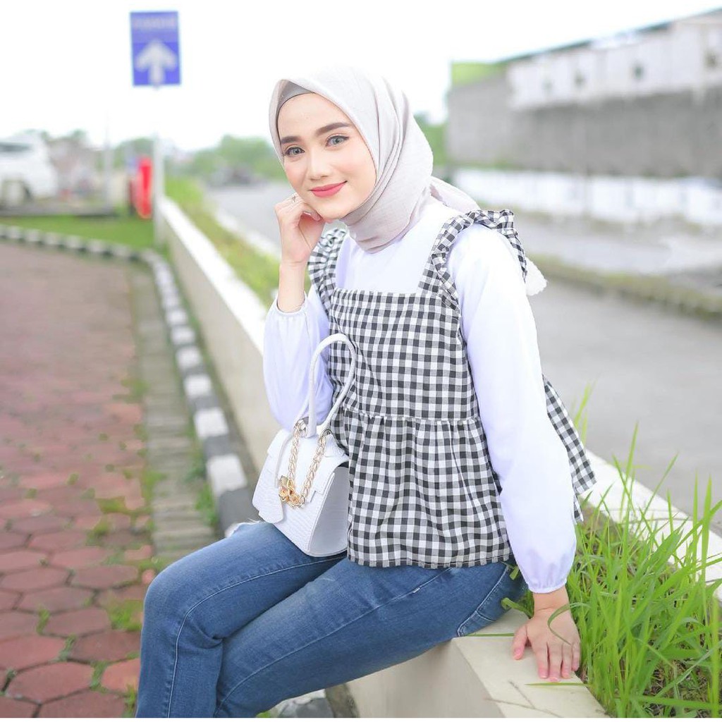 Baju Fashion Wanita Muslim Setelan Grace dan Rompi